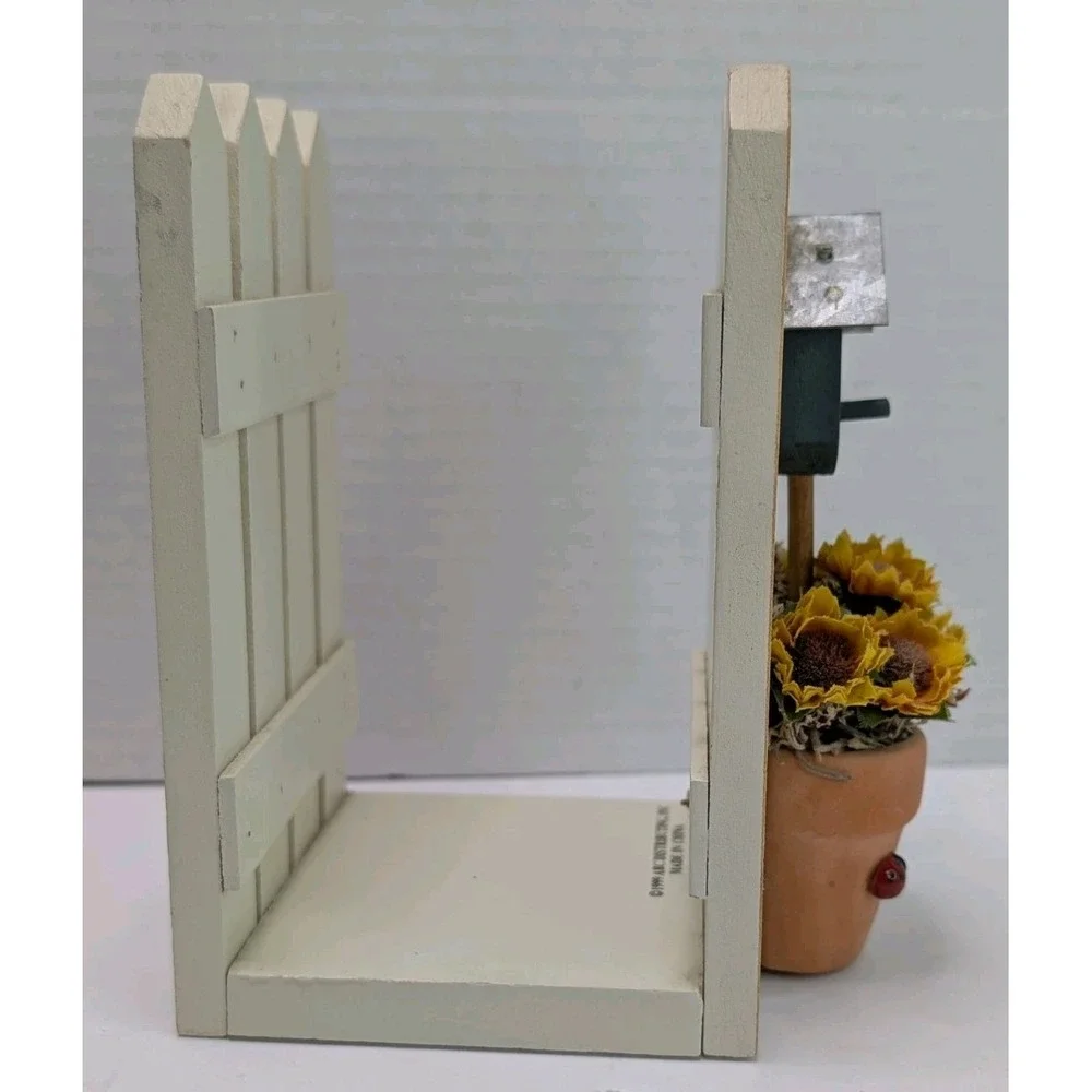 Vtg 1999 ABC Sunflower Napkin Holder Birdhouse Country Farmhouse Decor